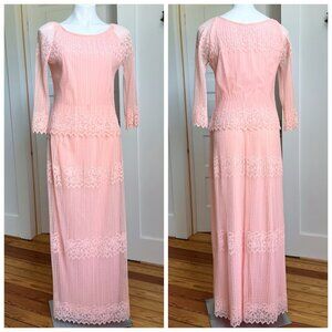 60/70s pink lacey dress